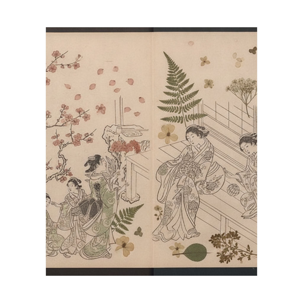 Botanical — True Reflections On The Life And Manners Of A Woman (Ehon Masukagami) 絵本十寸鏡 — Matte Poster