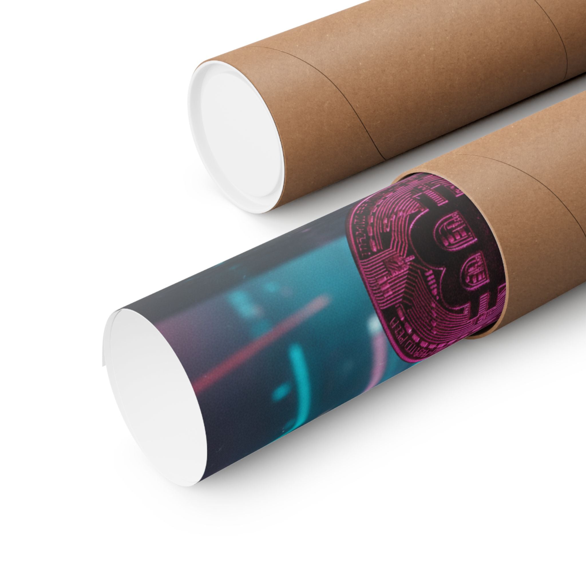 Neon Noir — Coin — Matte Poster