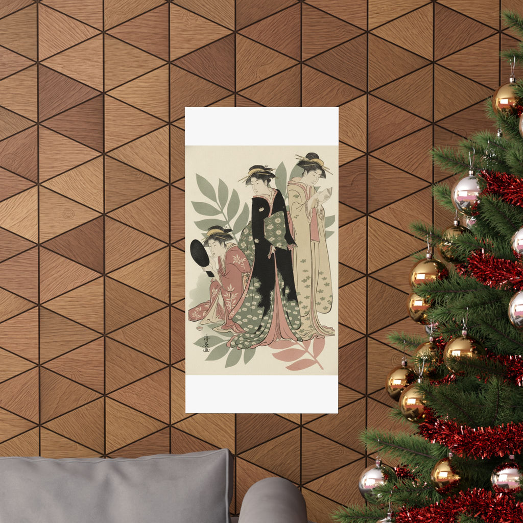 Botanical — Three Geishas Of Tachibana Street In Their Room — Matte Poster