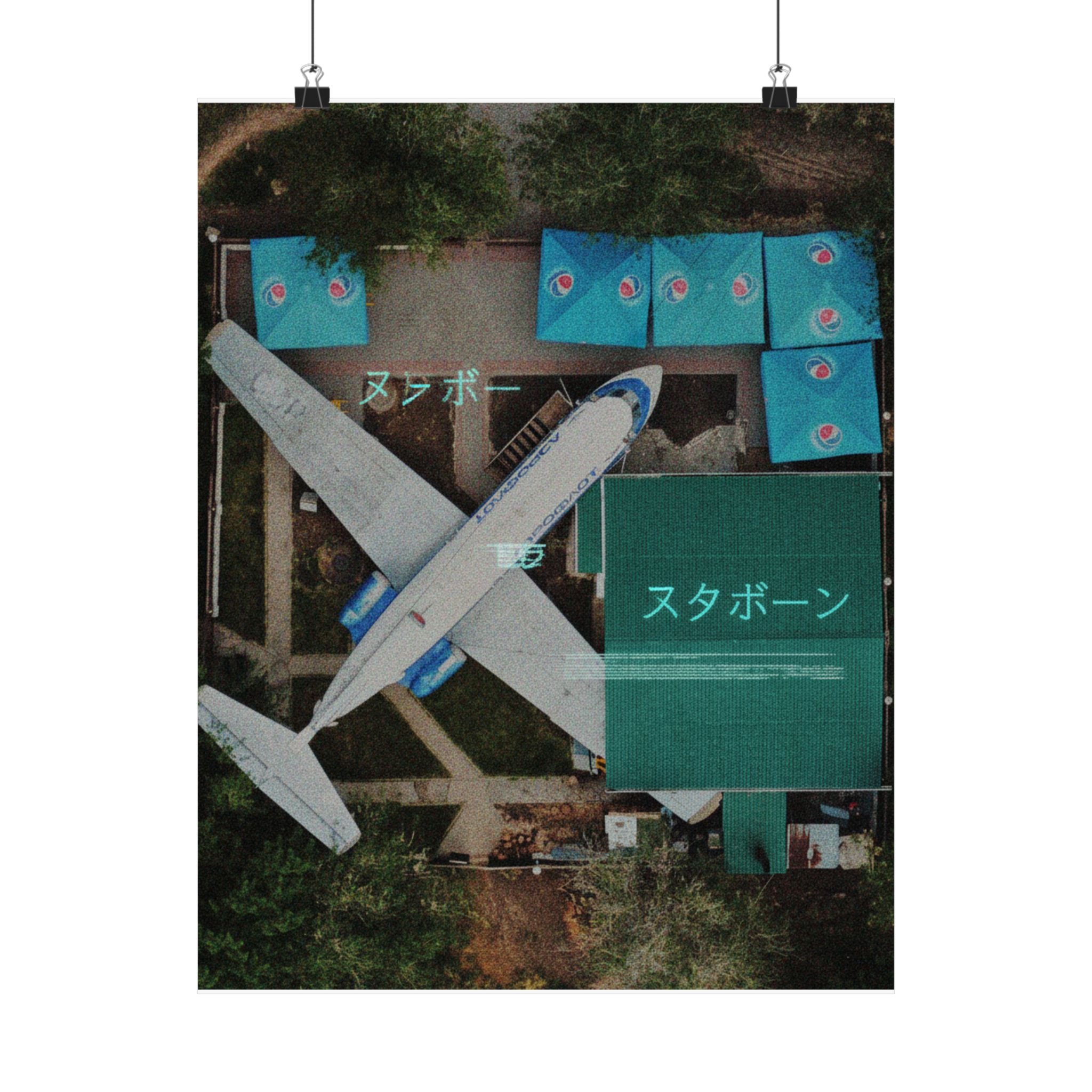 Glitch Culture — Airplane — Matte Poster