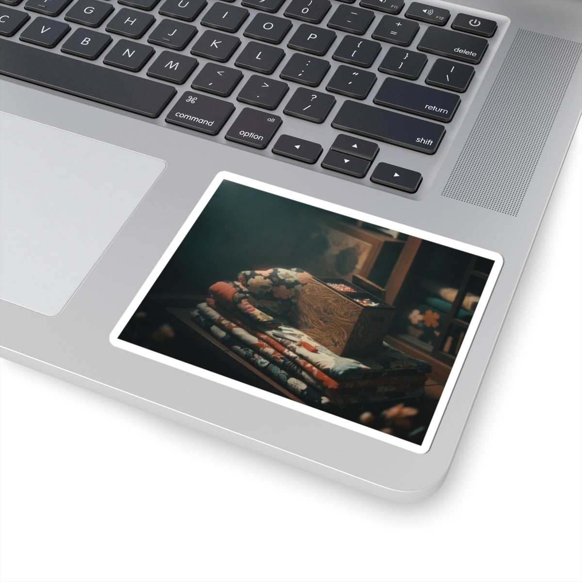 Cinematic — Lady'S Work-Box And Bed Clothing — Kiss-Cut Sticker