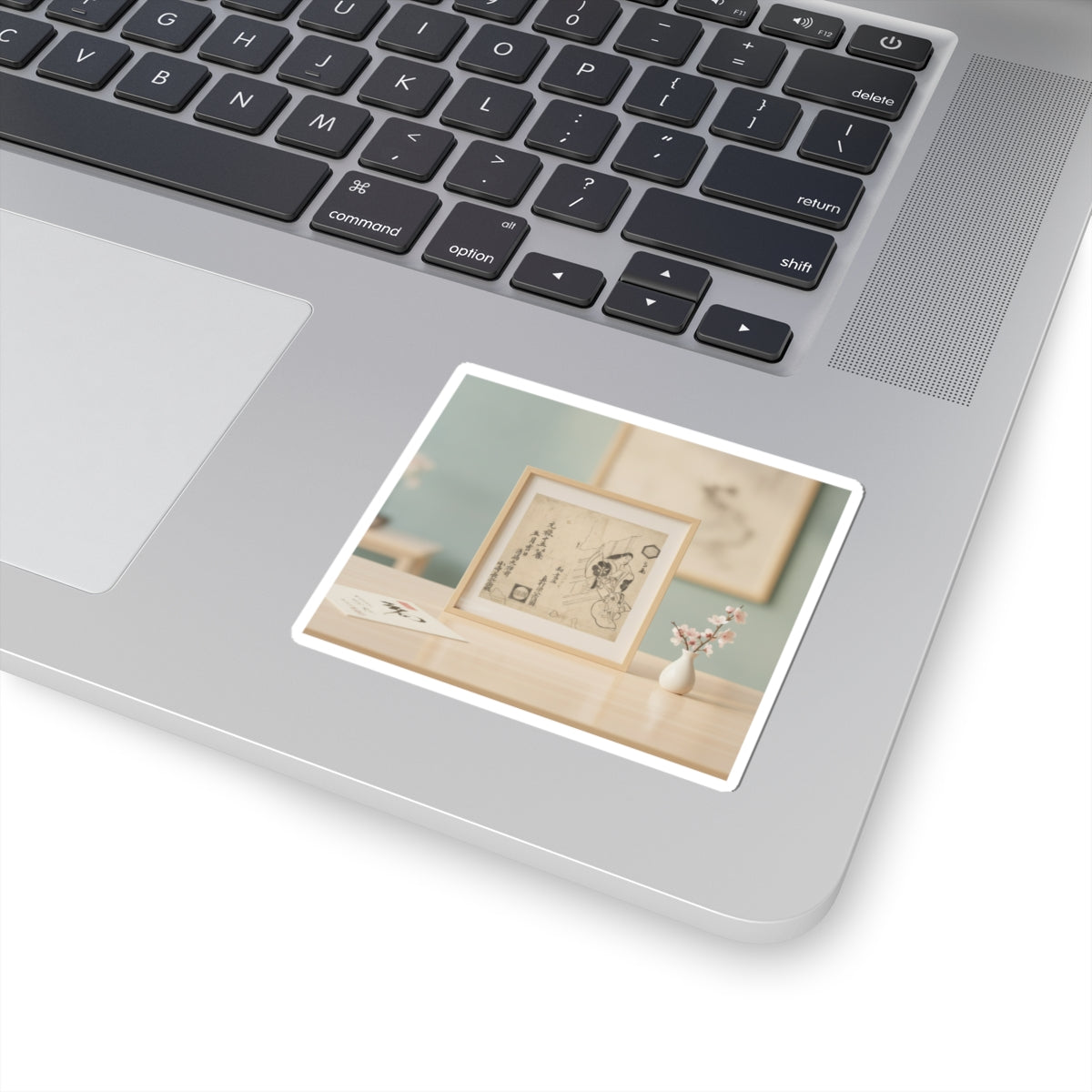 Product Marketing — The Courtesan Takao Leaving Against A Window — Kiss-Cut Sticker