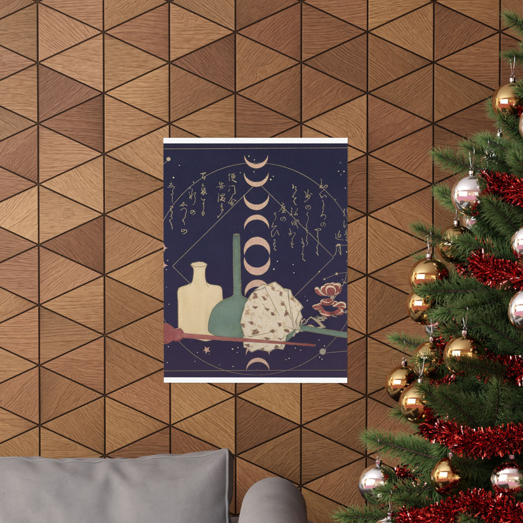 Celestial — Glass-Wares With Plum Blossoms — Matte Poster