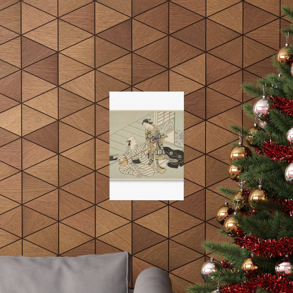 Ecommerce Main — Lady Interrupting Her Lover, Who Is Playing The Shamisen — Matte Poster