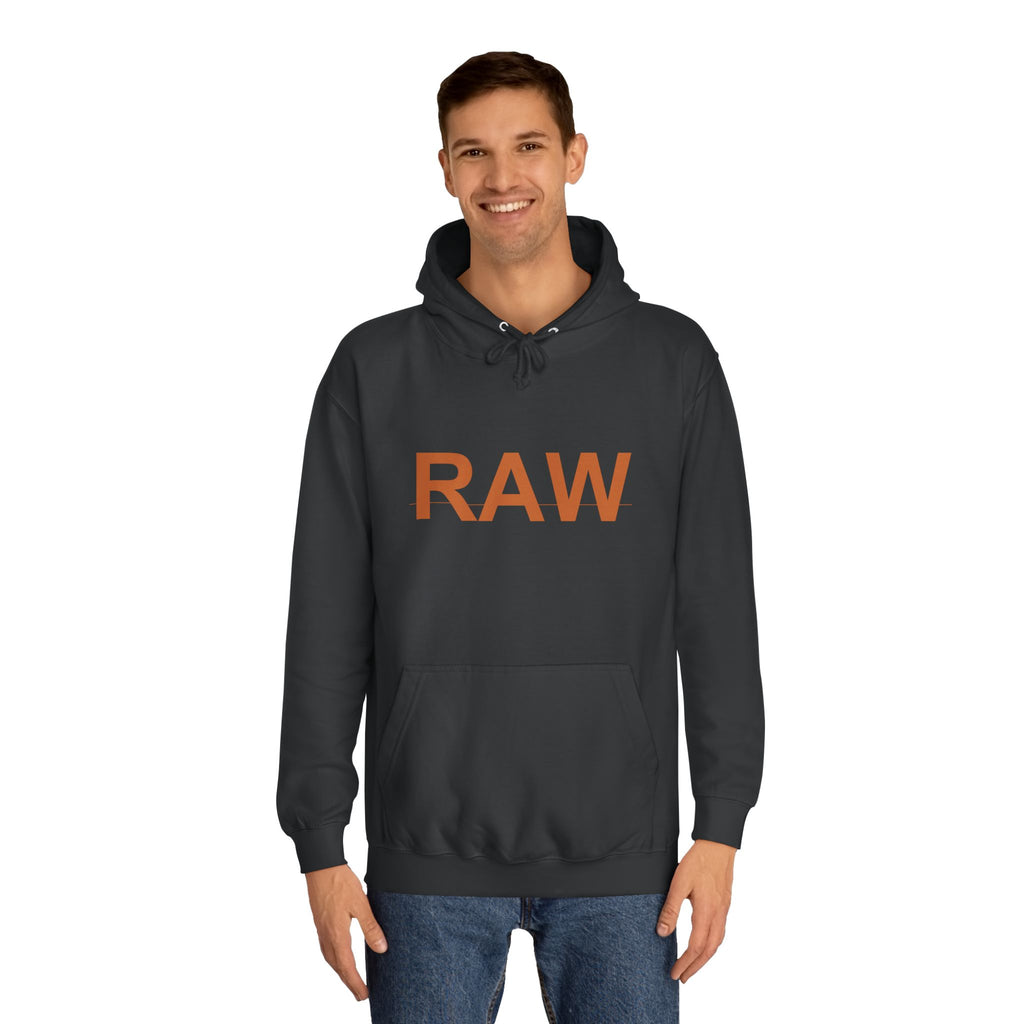 RAW Rust Block Letter Statement Pullover Hoodie