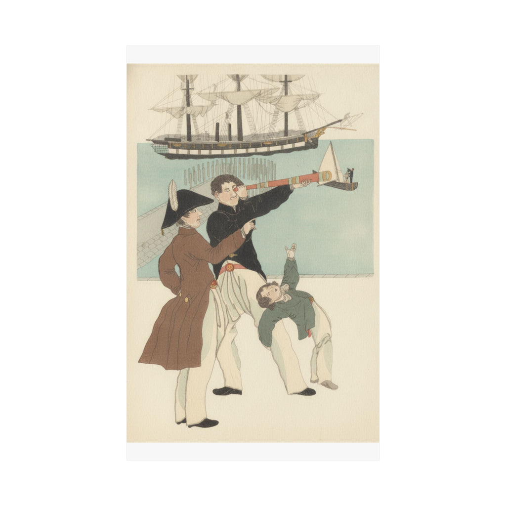 Botanical — Russians Enjoying A Holiday In Yokohama (Yokohama Kyūjitsu Roshiajin Yūkō) — Matte Poster