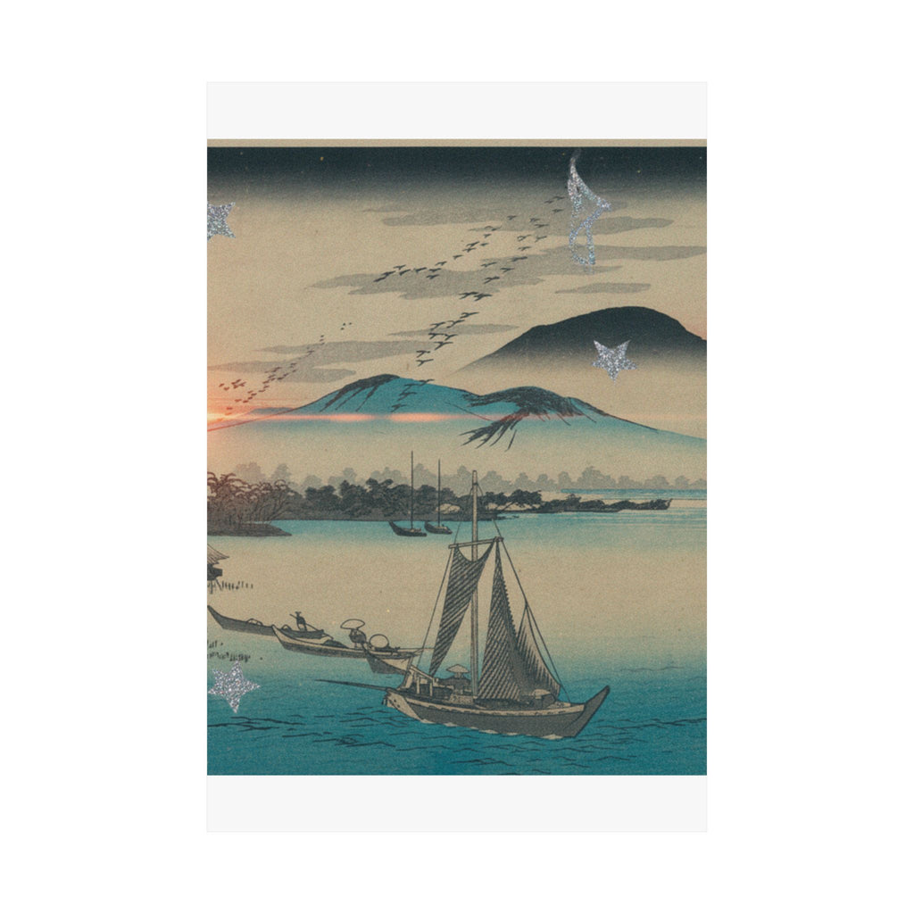 Cinematic — Geese Flying Down To Katada — Matte Poster