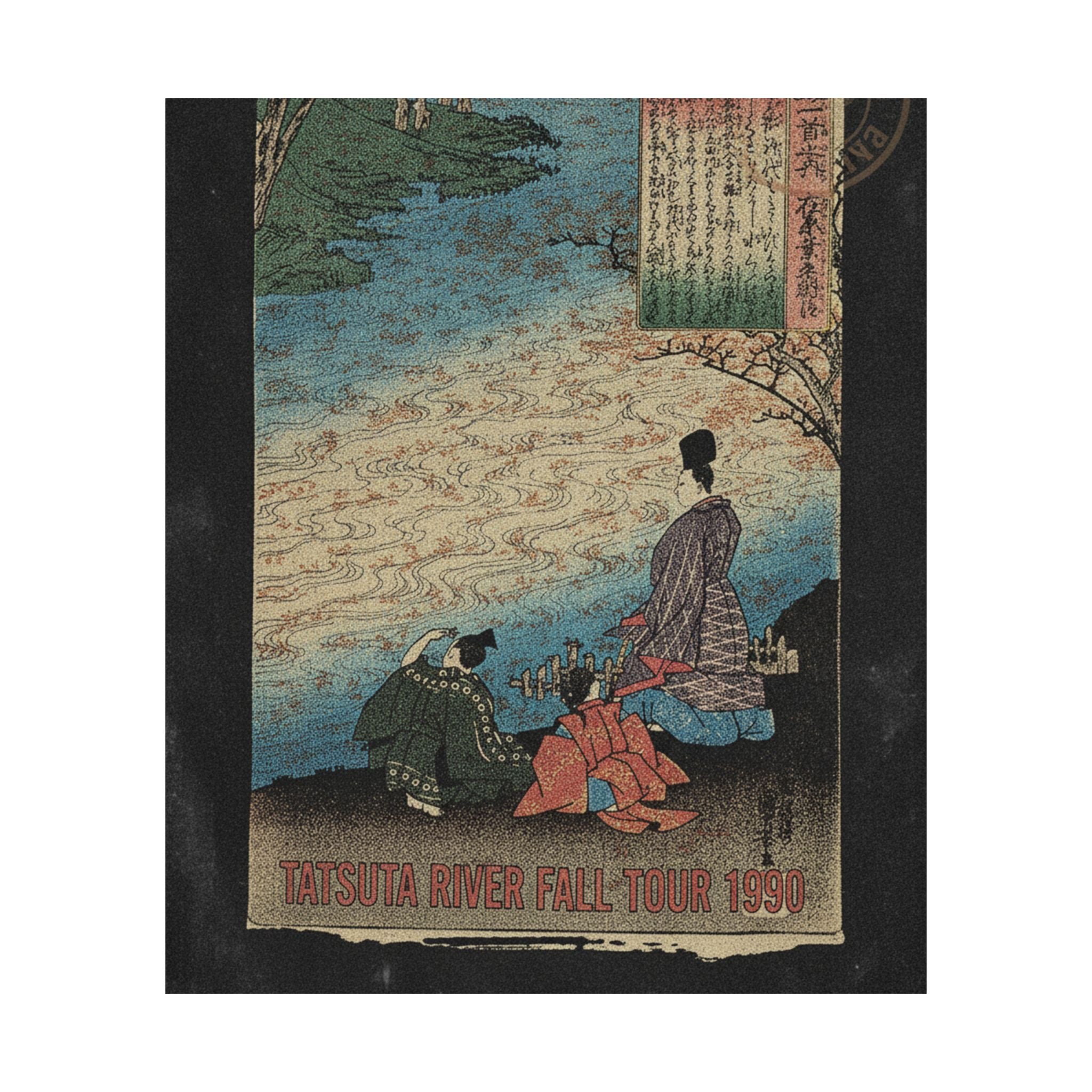 Vintage Bootleg — Poet With Two Pages On The Banks Of The Tatsuta — Matte Poster