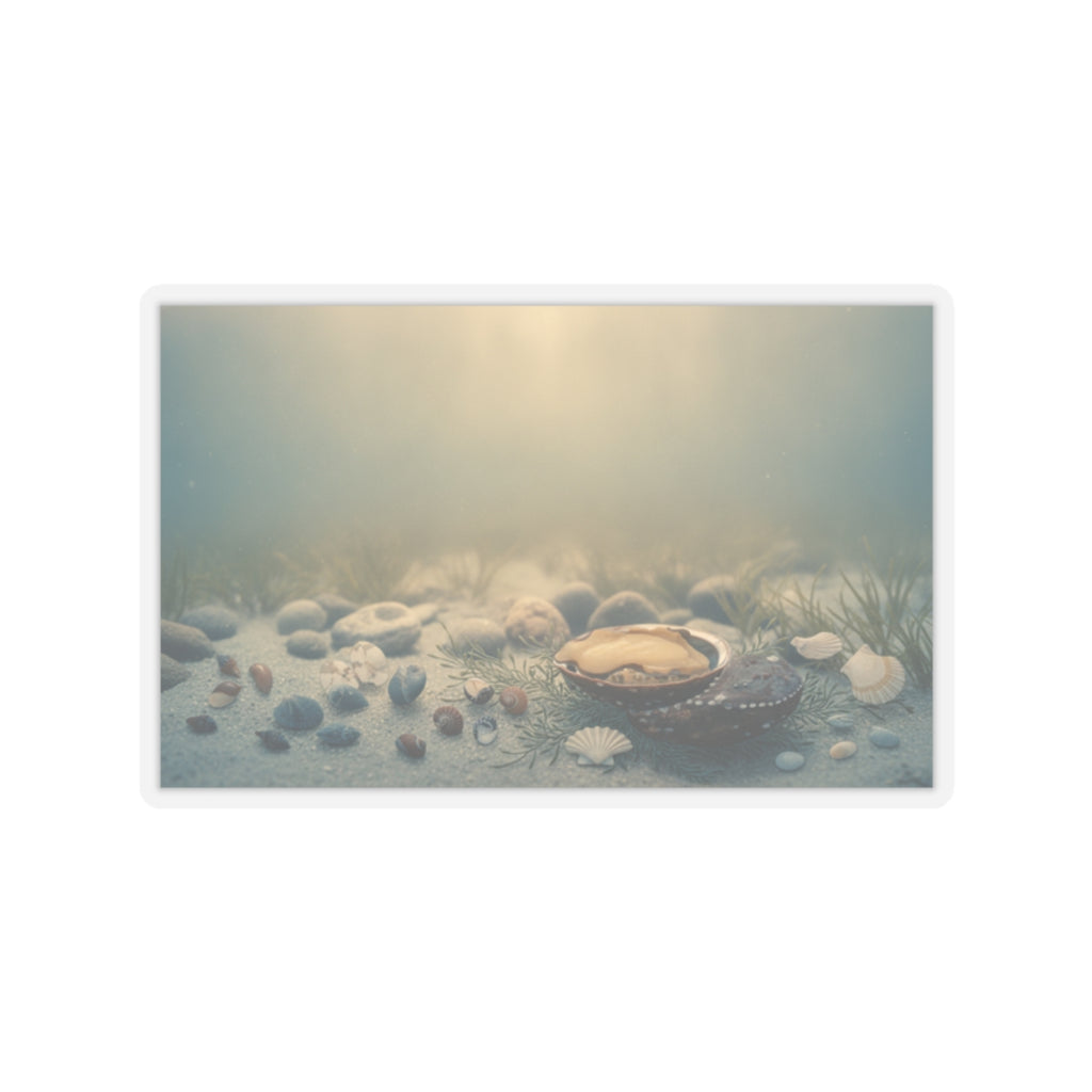 Scenic Nature — Shells Under Water — Kiss-Cut Sticker