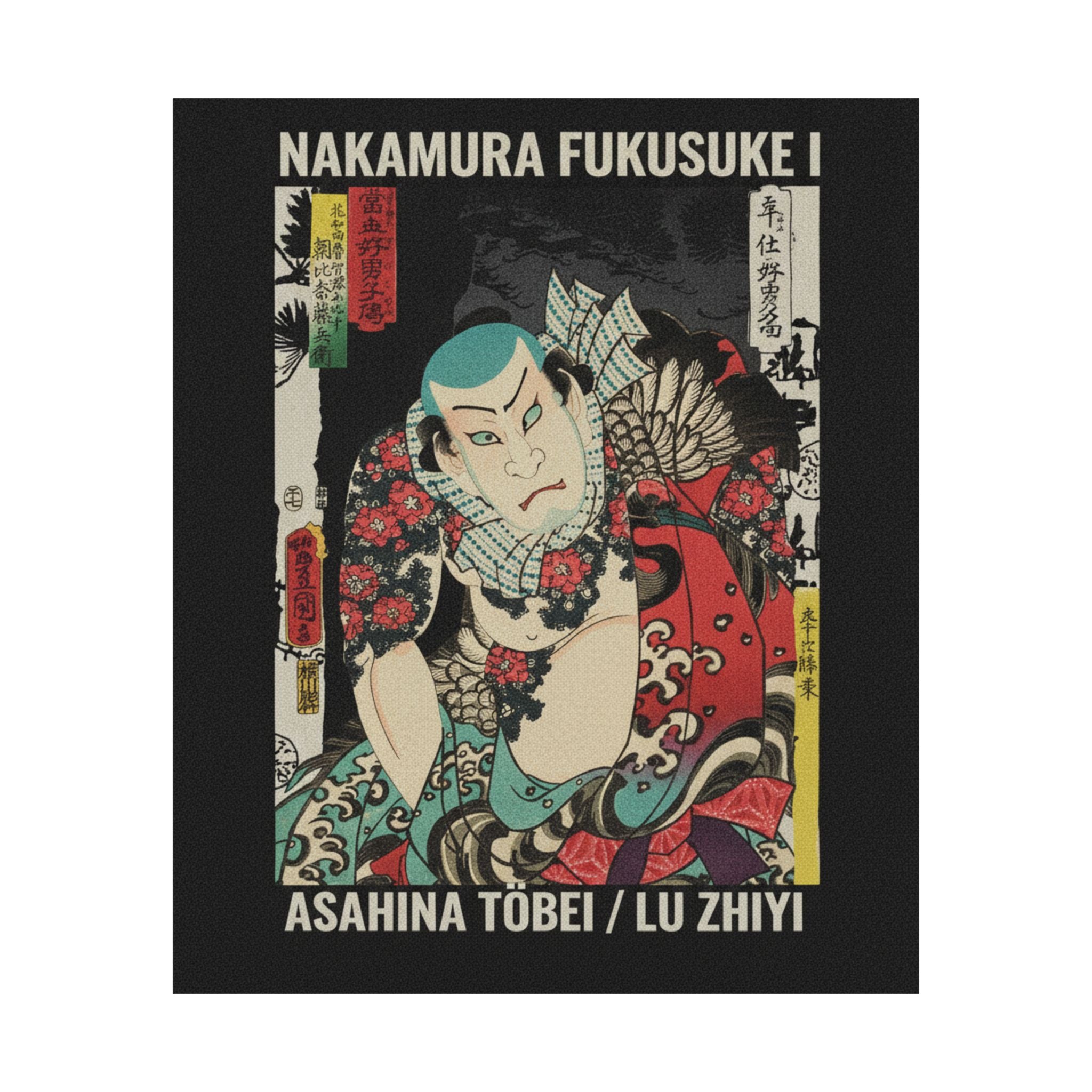 Streetwear Collage — The Actor Nakamura Fukusuke I As Asahina Tōbei, Likened To Lu Zhishen The Tattoo — Matte Poster