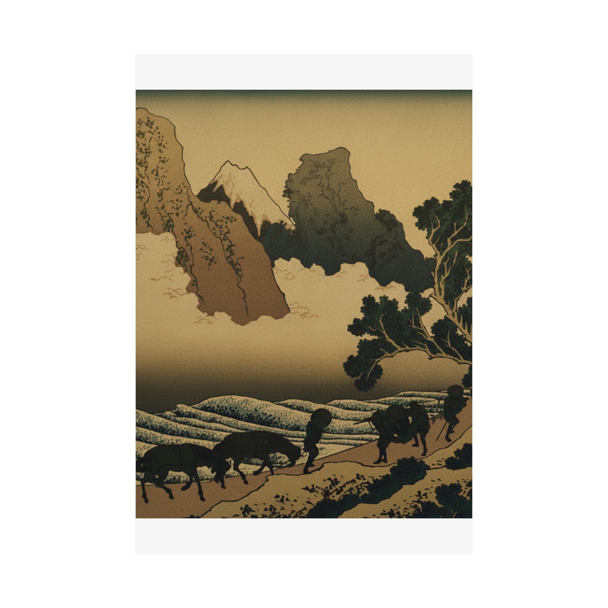 Scenic Nature — View From The Other Side Of Fuji From The Minobu River (Minobugawa Ura Fuji), Fr — Matte Poster