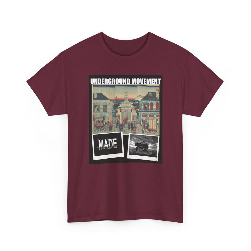 UNDERGROUND MOVEMENT | Illustration Of Foreign Residences And The Catholic Church In Yokohama (Yokohama Collage Tee — Graphic Tee