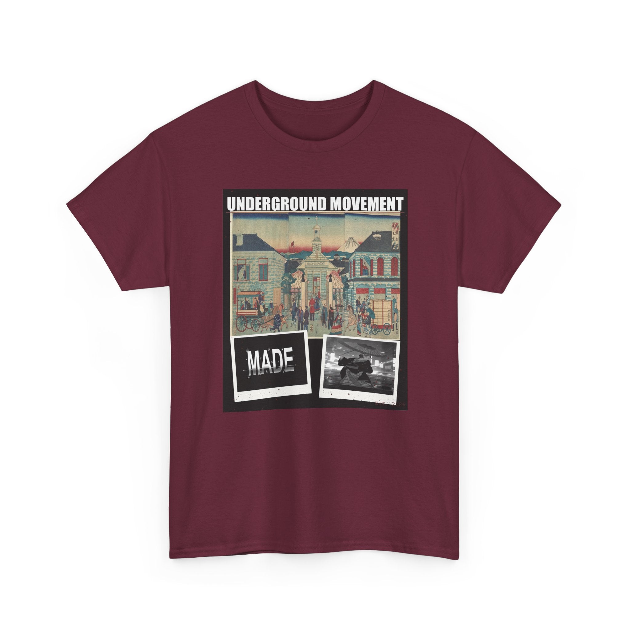 UNDERGROUND MOVEMENT | Illustration Of Foreign Residences And The Catholic Church In Yokohama (Yokohama Collage Tee — Graphic Tee