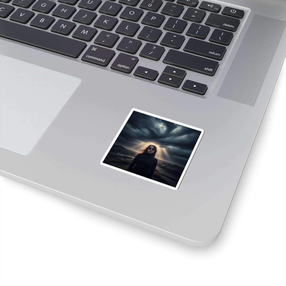 Dramatic Storm — Person — Kiss-Cut Sticker