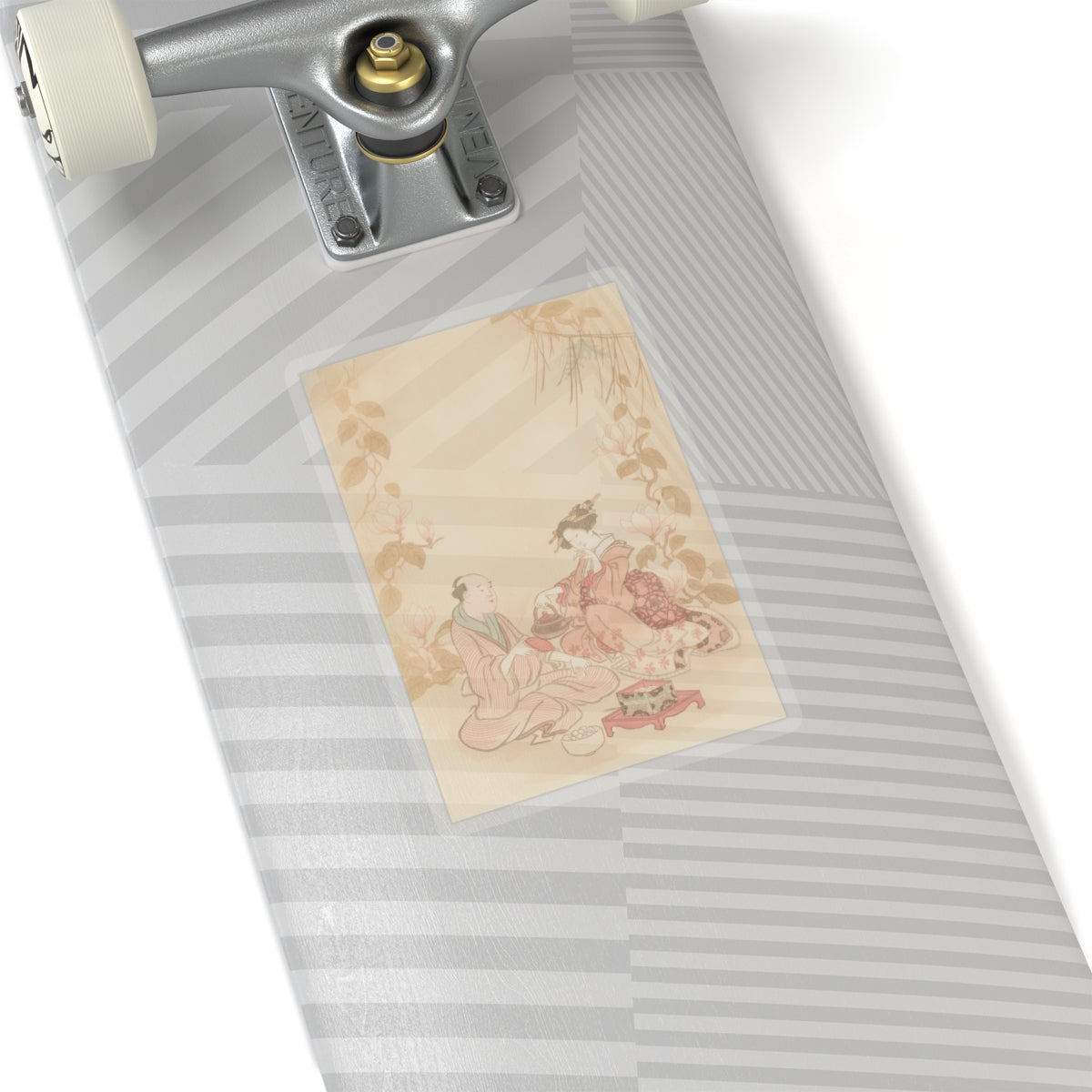 Southern Sunset — Woman Entertaining Her Guest With New Year Wine — Kiss-Cut Sticker