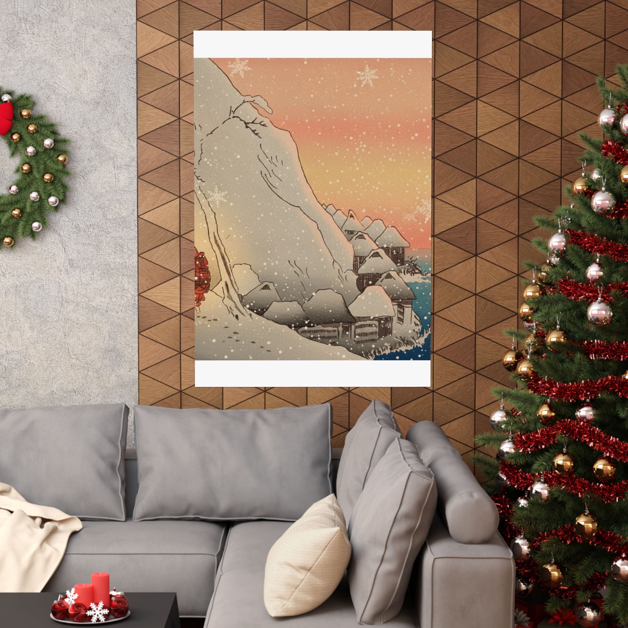 Southern Sunset — Nichiren In Snow At Tsukahara, Sodo Province — Matte Poster