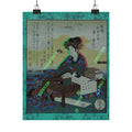 Glitch Culture — Chinese Lady Seated At A Table, Composing An Ode — Matte Poster