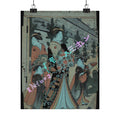 Glitch Culture — Two Oiran With Two Female Attendants In The Yoshiwara — Matte Poster