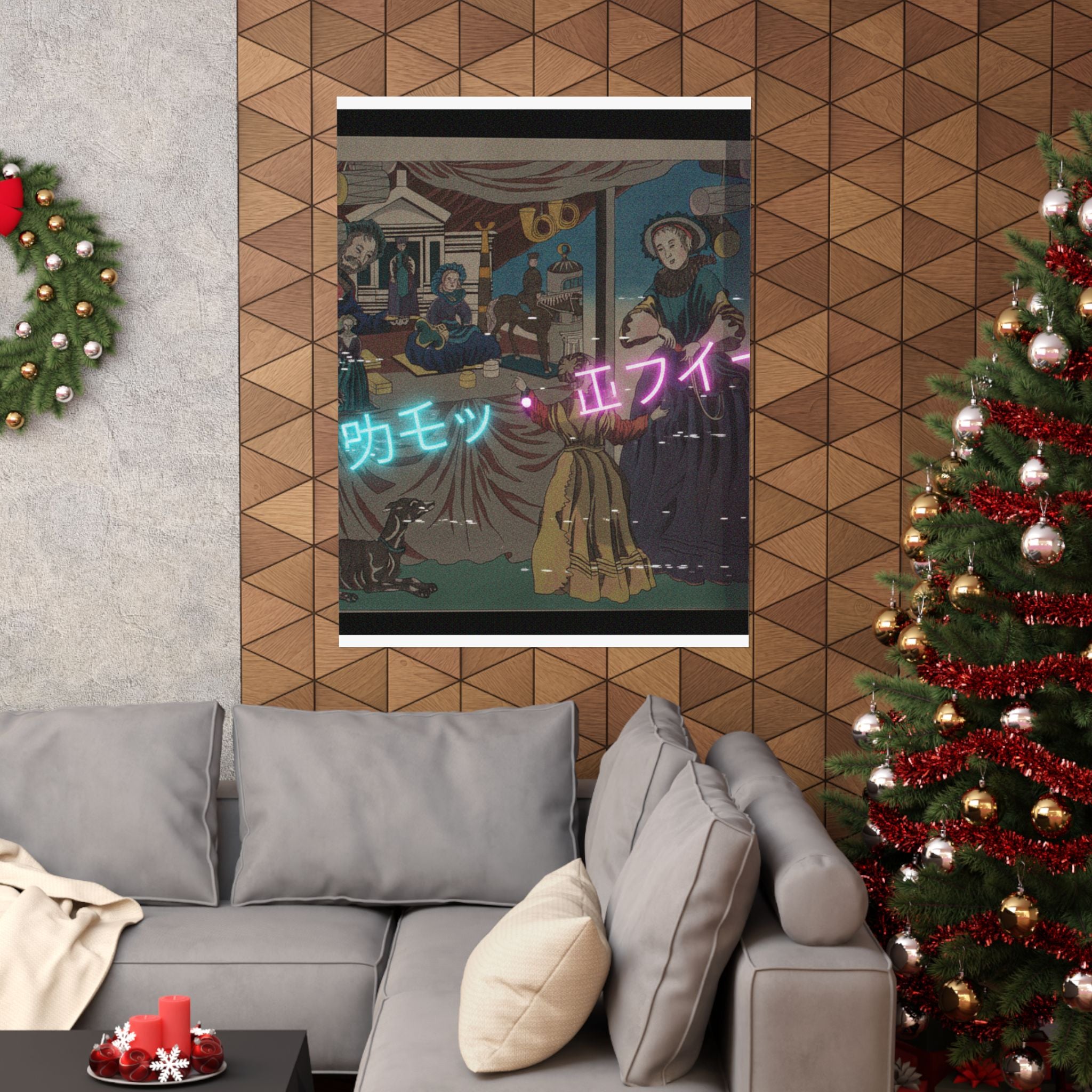 Glitch Culture — Color Print Of A Copperplate Picture Of A Toy Shop — Matte Poster