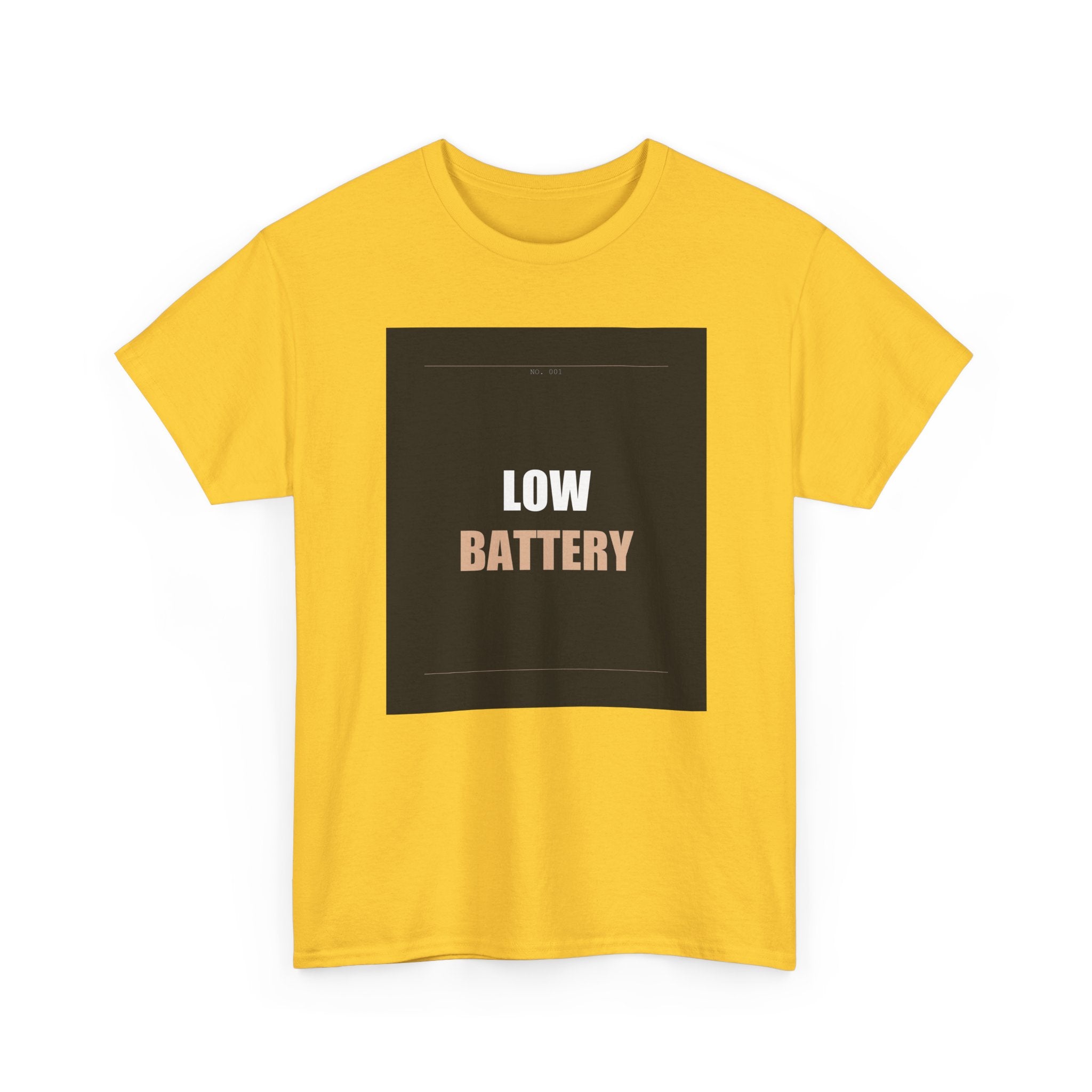 LOW BATTERY Charcoal Slogan Typography Graphic Tee