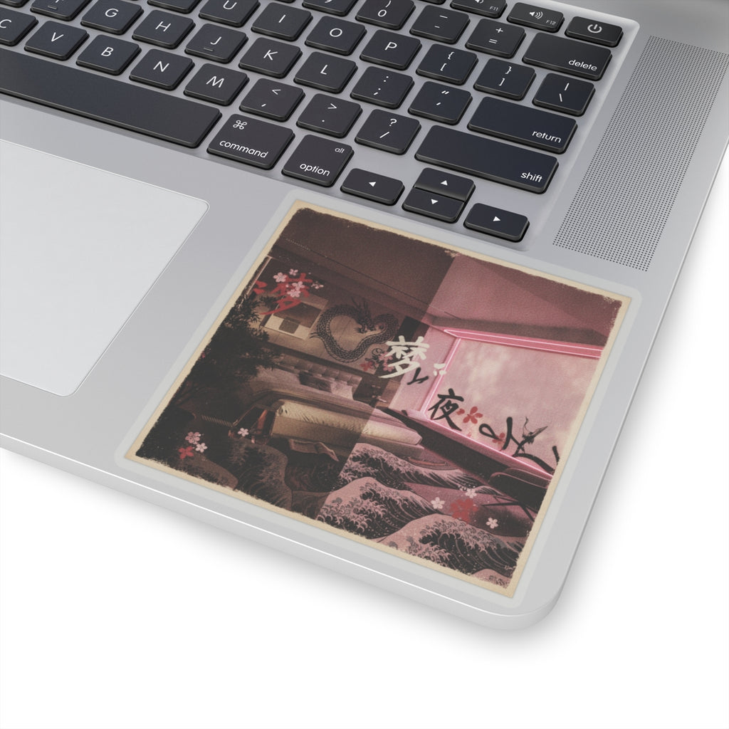 Japanese Street — Bedroom — Kiss-Cut Sticker