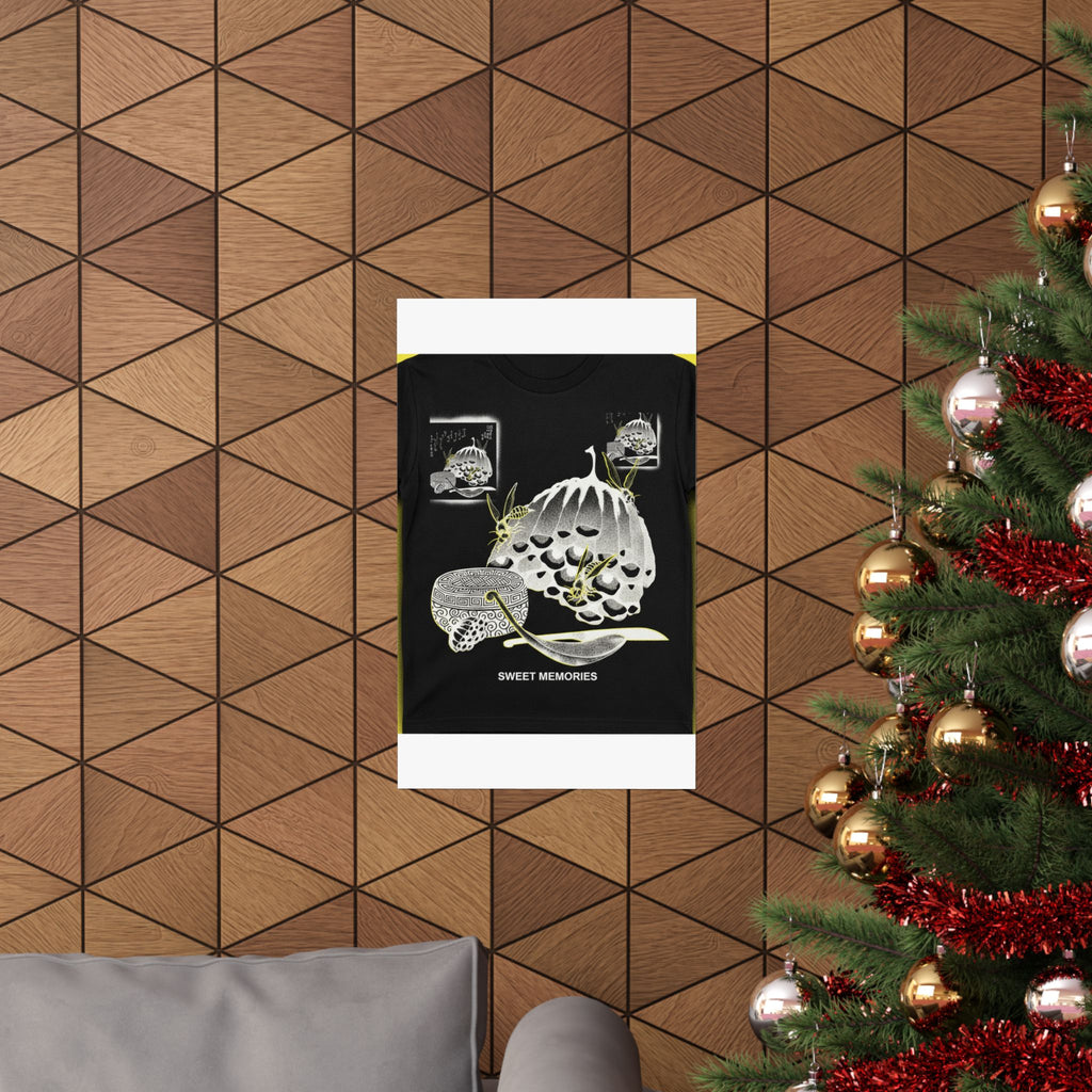 Streetwear Collage — Hives With Wasps, And A Box With A Spoon For Honey — Matte Poster