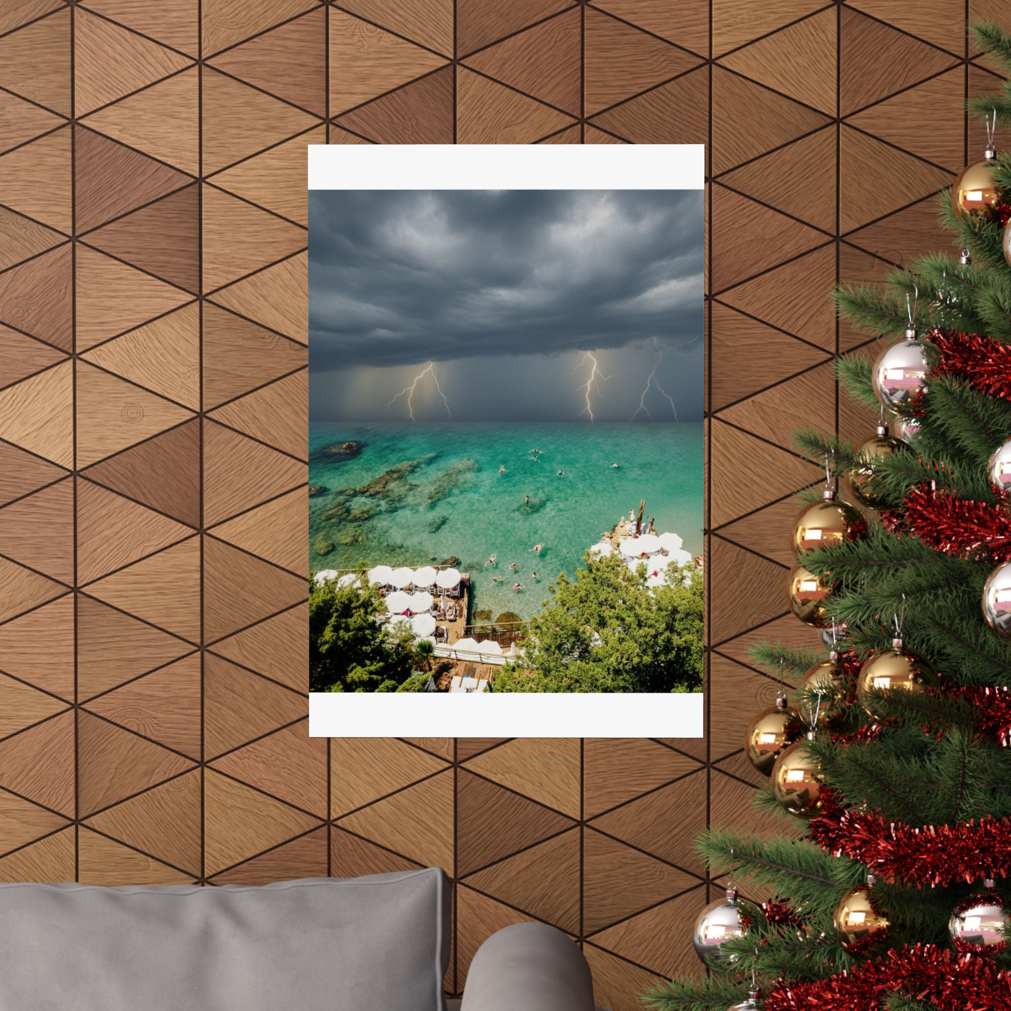 Dramatic Storm — Beach — Matte Poster