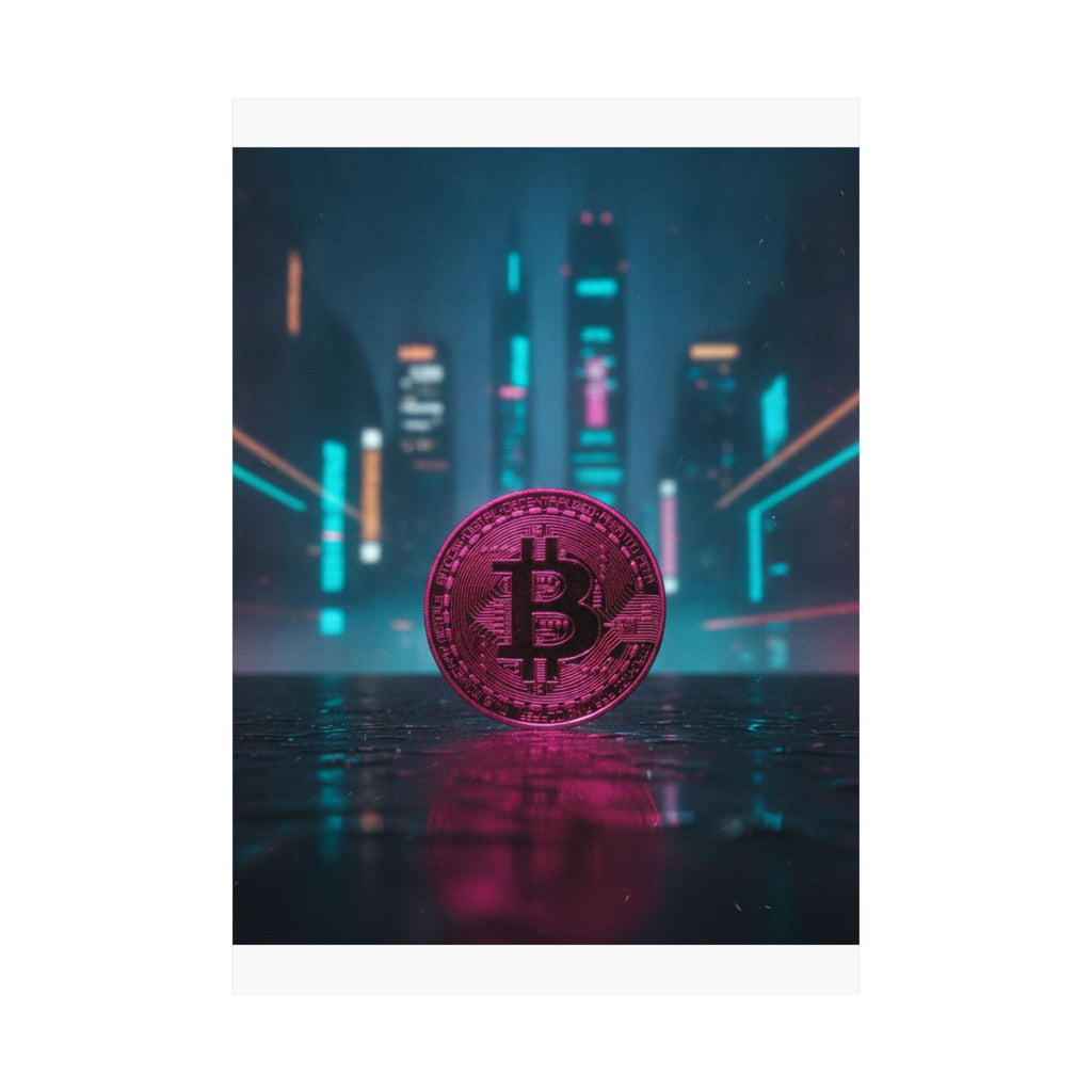 Neon Noir — Coin — Matte Poster