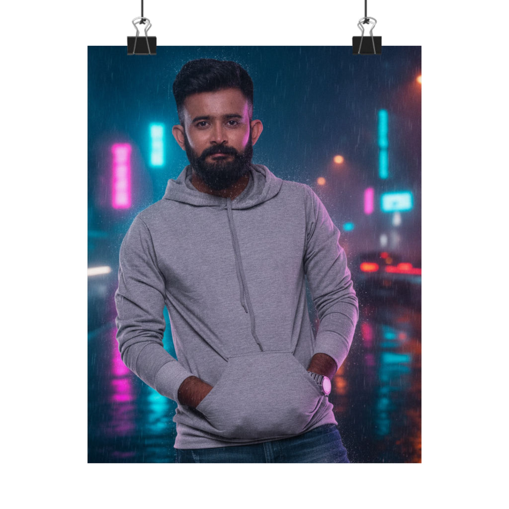Neon Noir — Person — Matte Poster