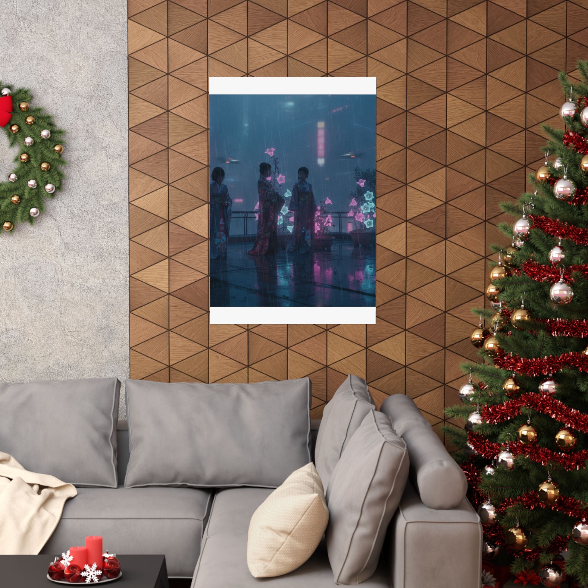 Neon Noir — Bellflowers (Asagao), From The Series Genji In Fashionable Modern Guise (Fūryū Y — Matte Poster