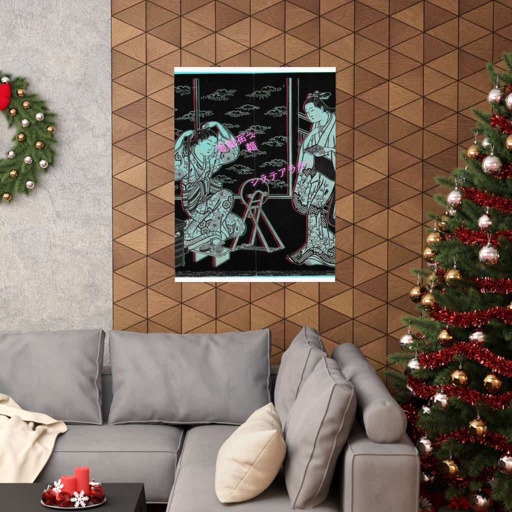 Glitch Culture — Two Women In A Room Opening On A Verandah — Matte Poster