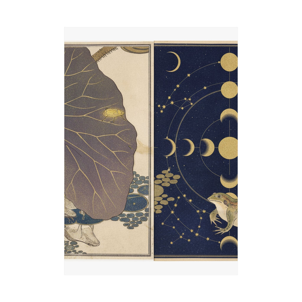 Celestial — Frog (Kaeru); Gold Beetle (Kogane Mushi), From The Picture Book Of Crawling Crea — Matte Poster