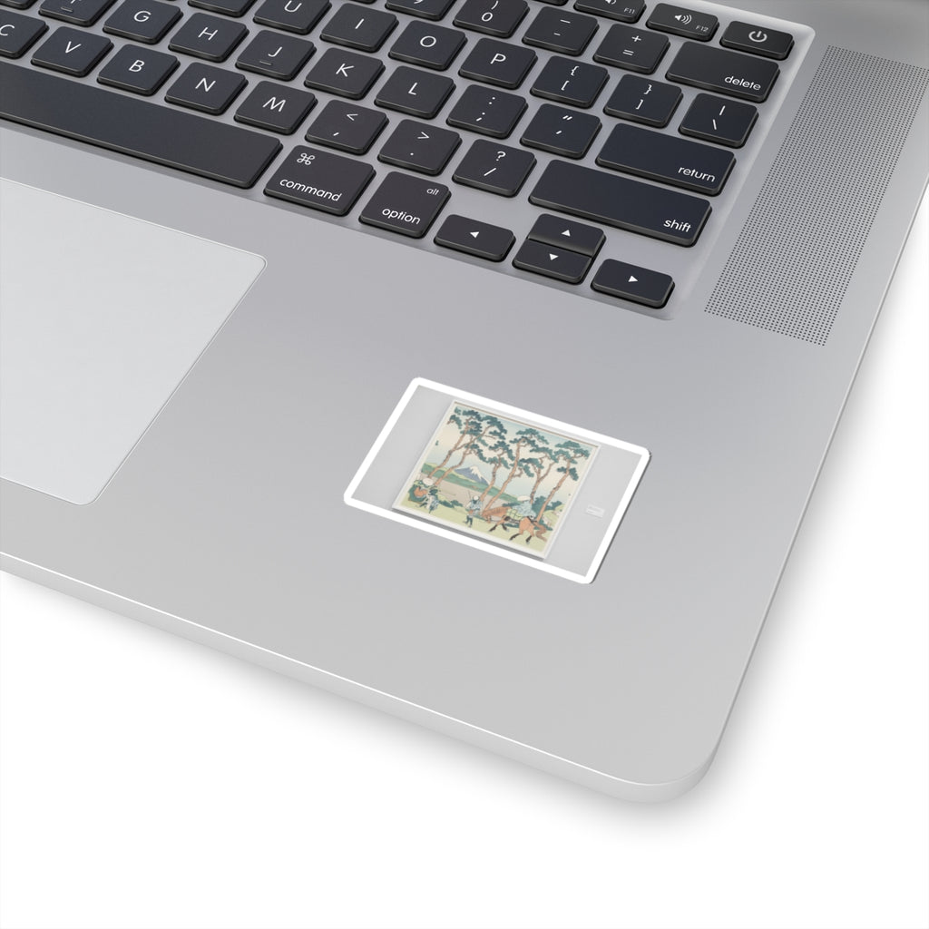 Watercolor — Hodogaya On The Tōkaidō (Tōkaidō Hodogaya), From The Series Thirty-Six Views Of  — Kiss-Cut Sticker