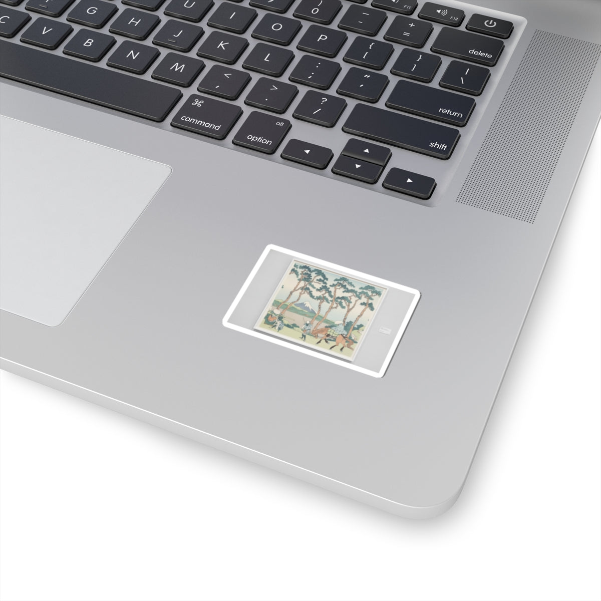 Watercolor — Hodogaya On The Tōkaidō (Tōkaidō Hodogaya), From The Series Thirty-Six Views Of  — Kiss-Cut Sticker