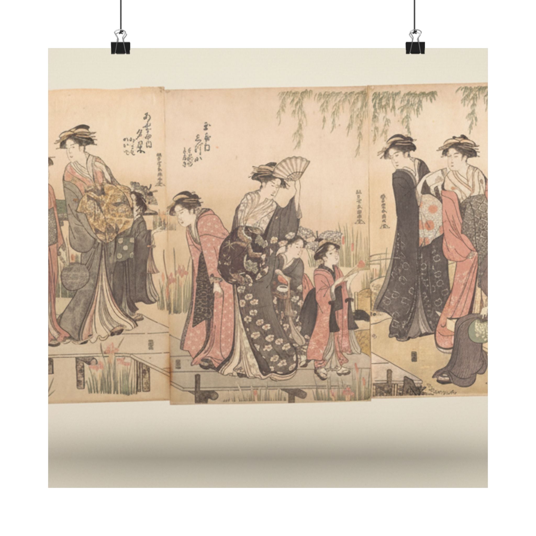 Product Marketing — Courtesans In An Iris Garden — Matte Poster