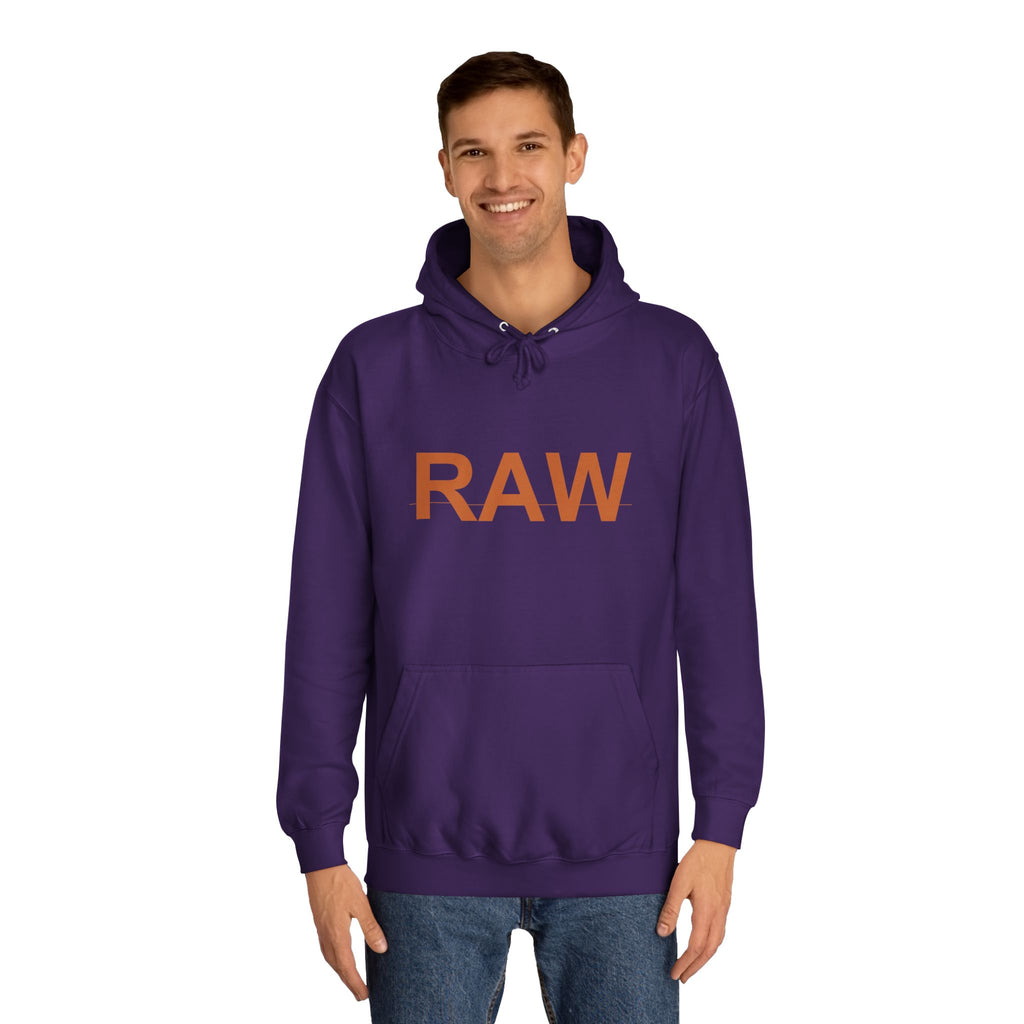 RAW Rust Block Letter Statement Pullover Hoodie