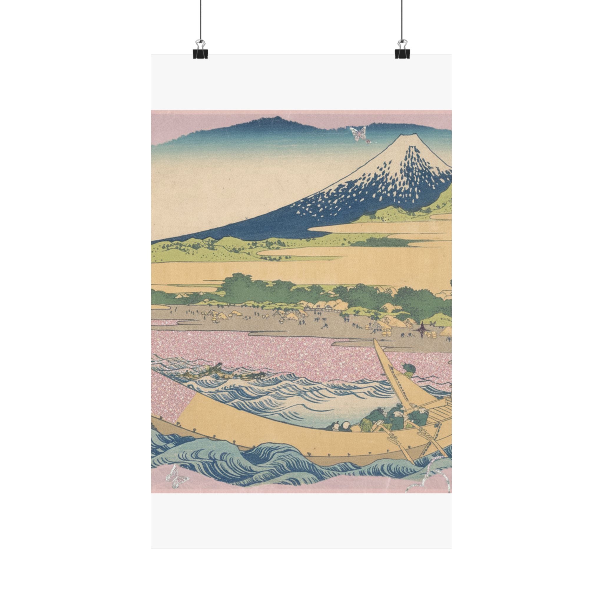 Scenic Nature — Tago Bay Near Ejiri On The Tōkaidō (Tōkaidō Ejiri Tago No Ura Ryaku Zu), From Th — Matte Poster