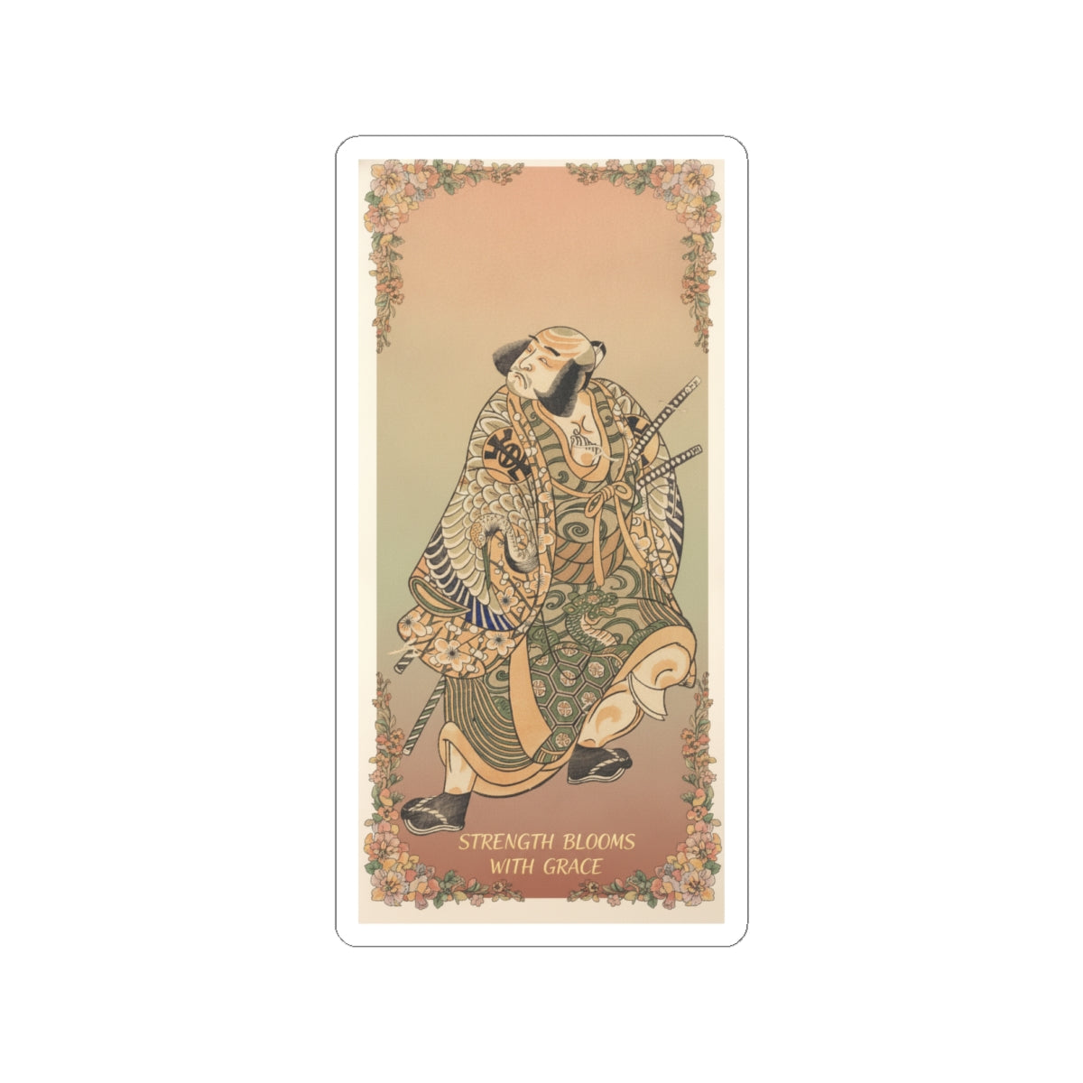 Affirmation — The Actor Nakamura Nakazo As A Warrior — Kiss-Cut Sticker