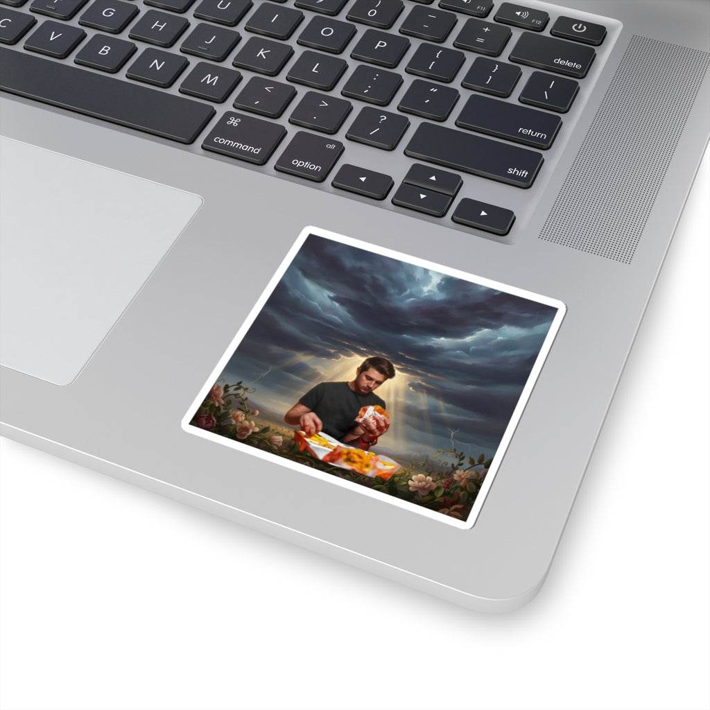 Dramatic Storm — Person — Kiss-Cut Sticker