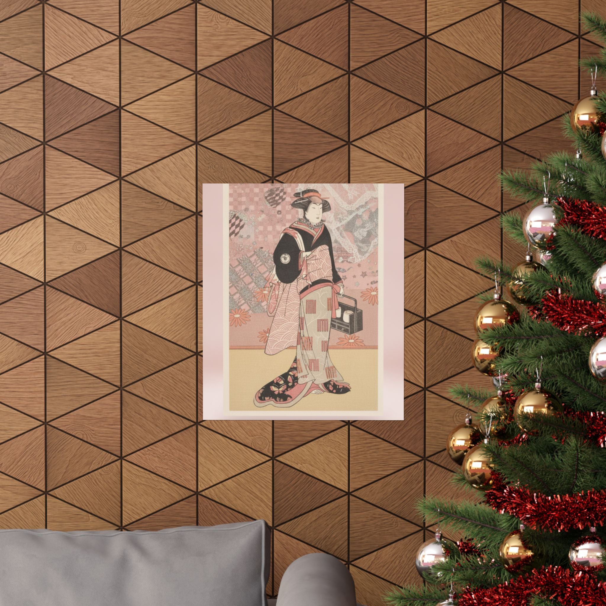 Product Marketing — The Actor Iwai Hanshiro Iv As A Woman In A Black Kimono — Matte Poster