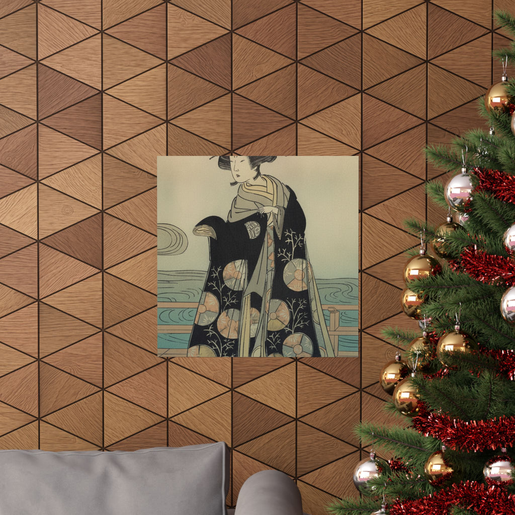 Affirmation — Yoshizawa Iroha As A Woman Standing On The Engawa Of A House By A River — Matte Poster