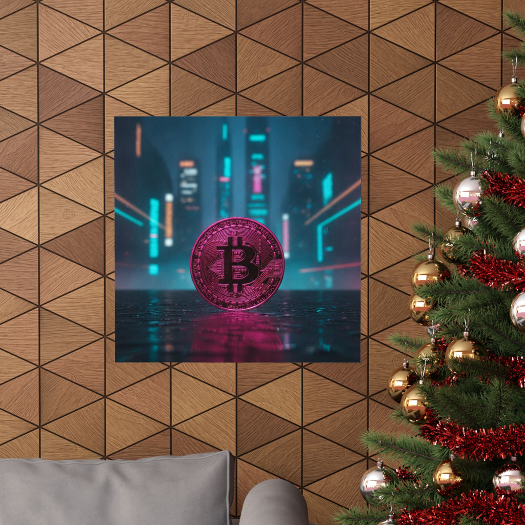 Neon Noir — Coin — Matte Poster