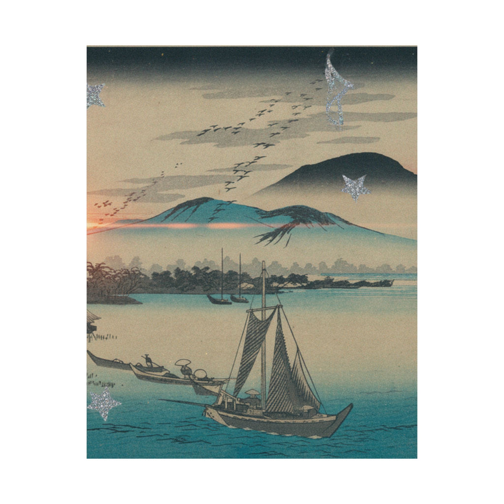 Cinematic — Geese Flying Down To Katada — Matte Poster