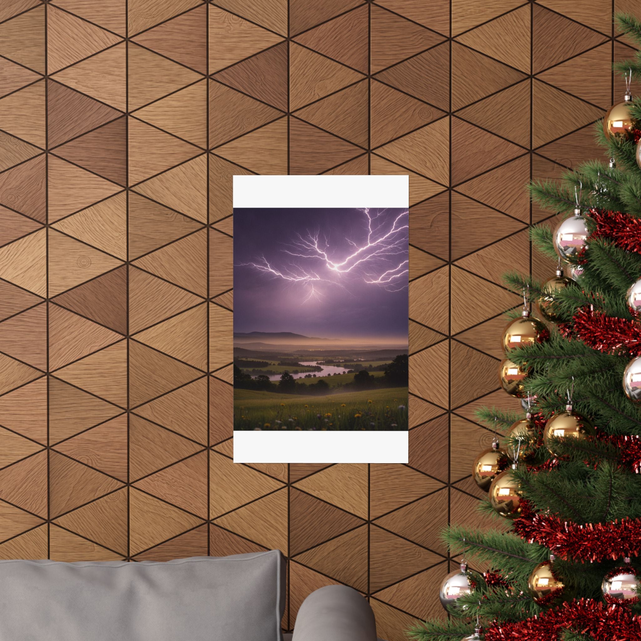 Scenic Nature — Lightning — Matte Poster