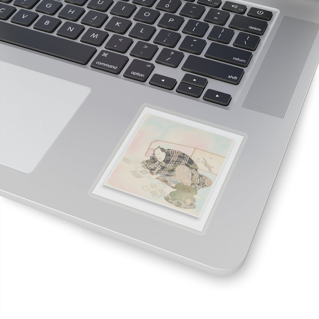 Watercolor — Ichikawa Danjūrō Vii Preparing New Year'S Gifts — Kiss-Cut Sticker