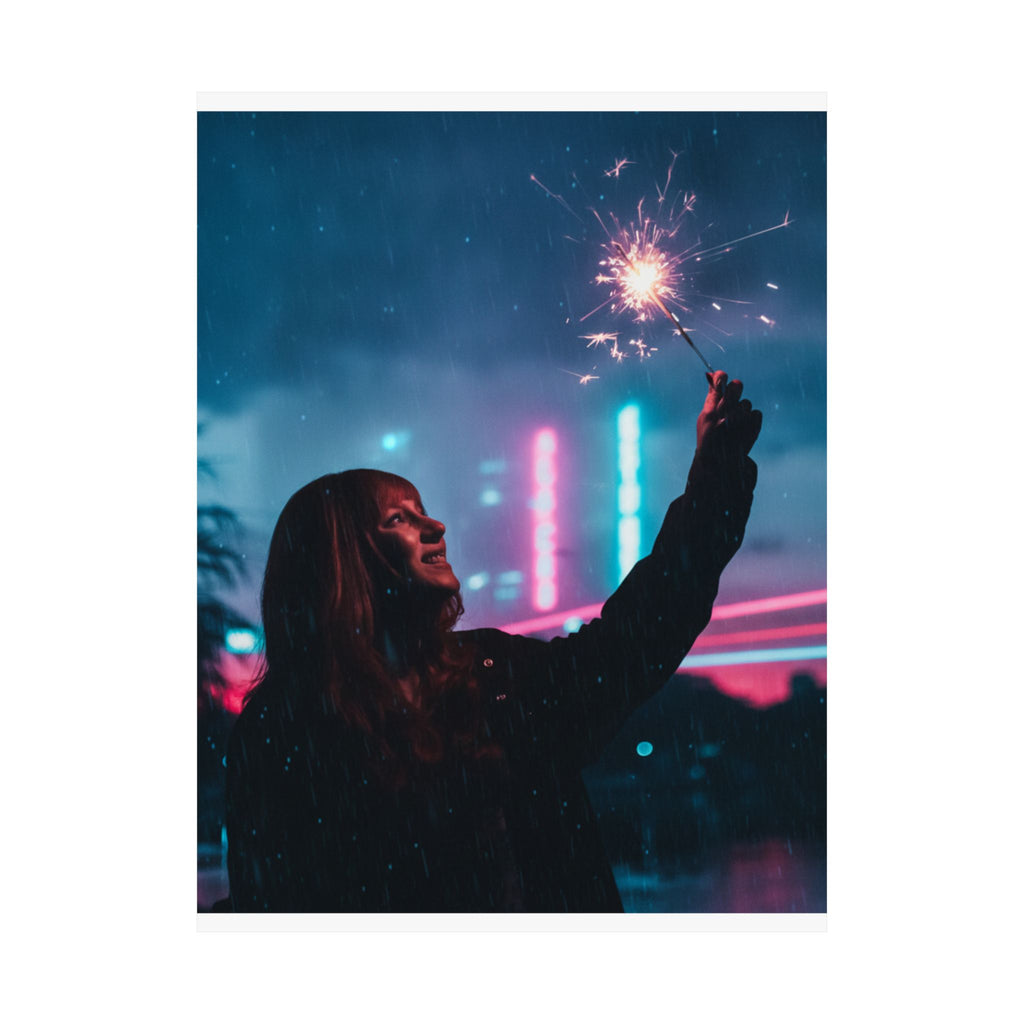 Neon Noir — Person — Matte Poster