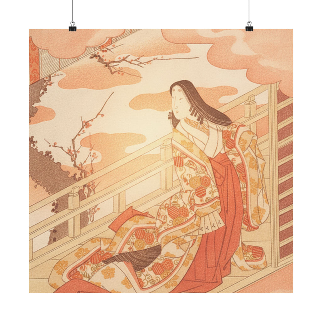 Southern Sunset — Court Lady Praising The Plum Blossom — Matte Poster