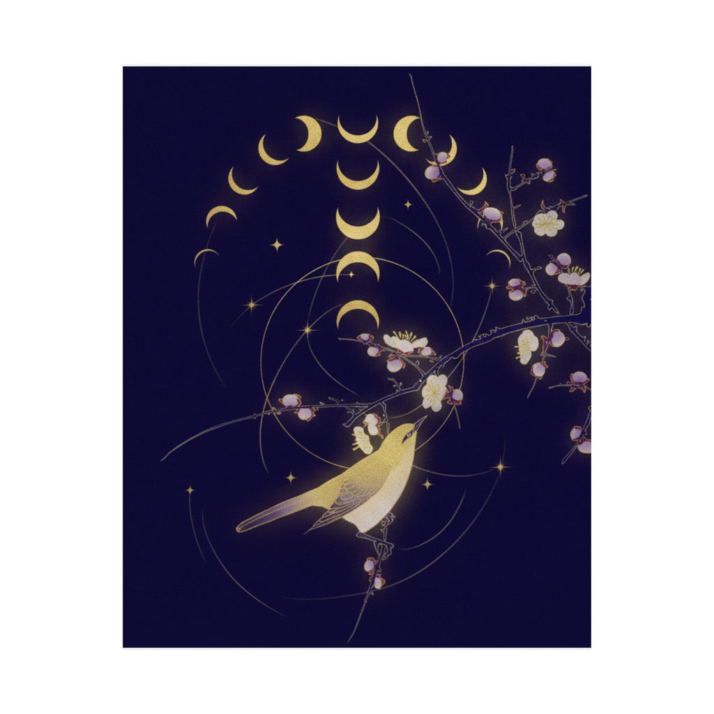Celestial — New Moon; Nightingale On A Plum Branch — Matte Poster