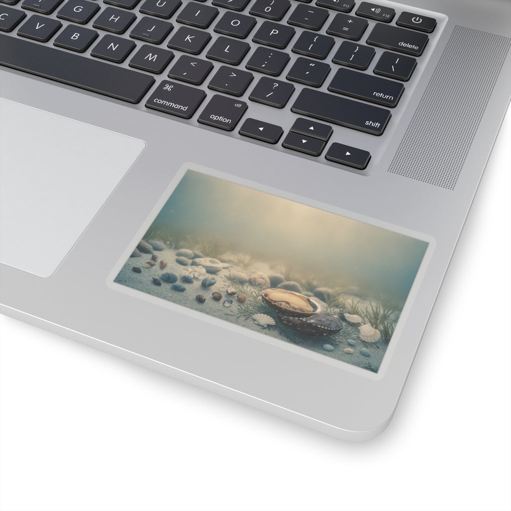 Scenic Nature — Shells Under Water — Kiss-Cut Sticker