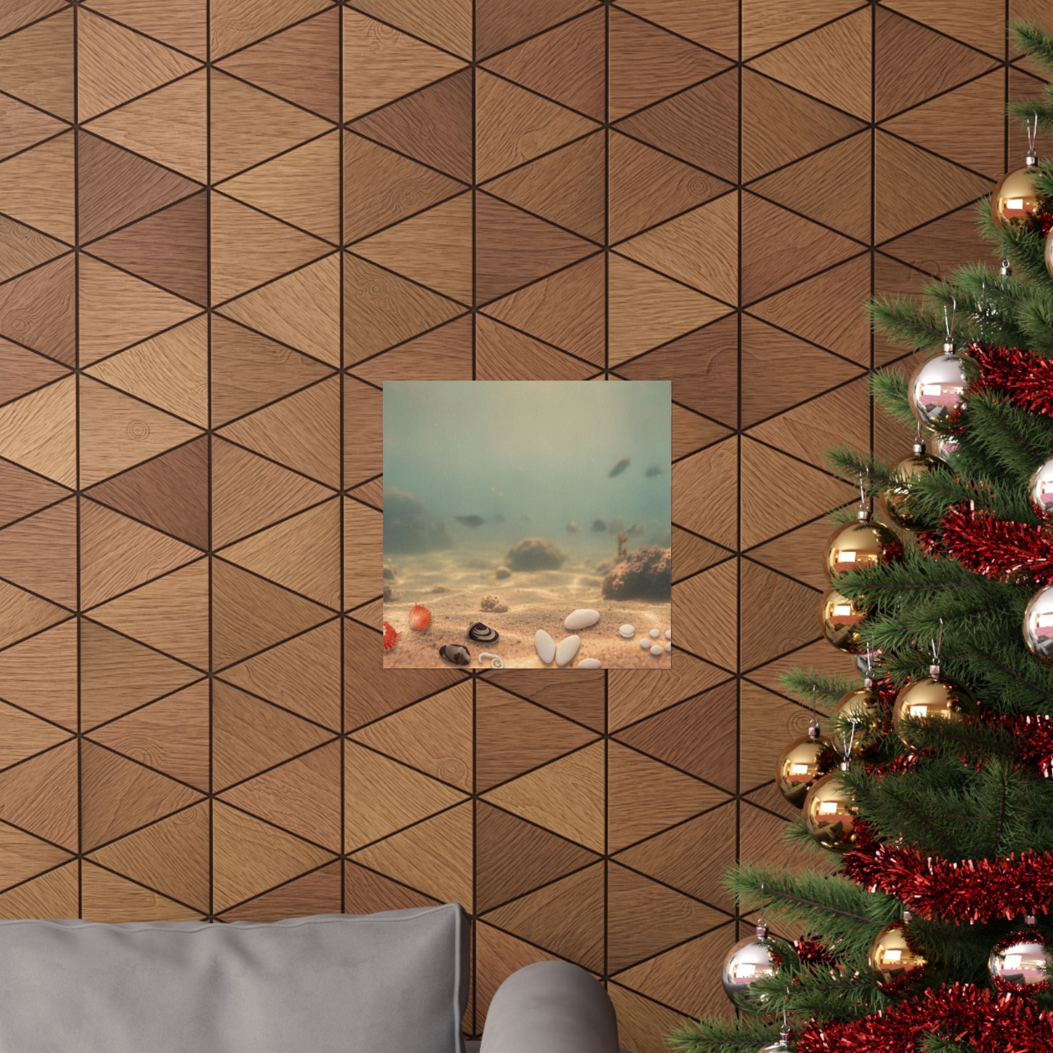Scenic Nature — Shells Under Water — Matte Poster